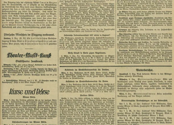 Neueste Zeitung, 9. Dezember 1936